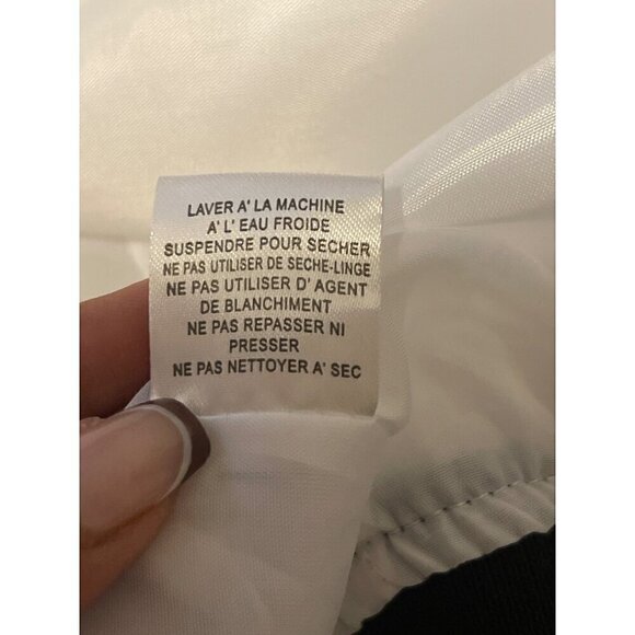 White and Grey Swiss Cross Hoodie Bomber Jacket Size Small NWOT - Picture 12 of 16